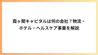 霞ヶ関キャピタルは何の会社？物流・ホテル・ヘルスケア事業を解説