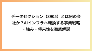 データセクション（3905）とは何の会社か？AIインフラへ転換する事業戦略・強み・将来性を徹底解説