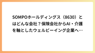 SOMPOホールディングス（8630）とはどんな会社？保険会社からAI・介護を軸としたウェルビーイング企業へ進化する成長戦略を解説