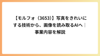 【モルフォ（3653）】写真をきれいにする技術から、画像を読み取るAIへ｜事業内容を解説